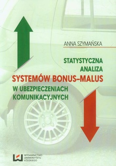 Обложка книги под заглавием:Statystyczna analiza systemów bonus-malus w ubezpieczeniach komunikacyjnych