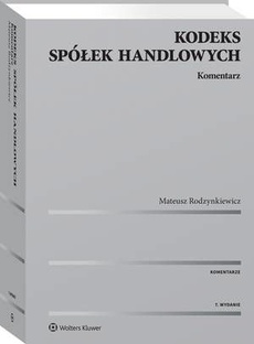Обложка книги под заглавием:Kodeks spółek handlowych. Komentarz