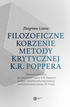 Обложка книги под заглавием:Filozoficzne korzenie metody krytycznej K.R. Poppera