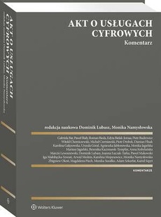 The cover of the book titled: Akt o usługach cyfrowych. Komentarz