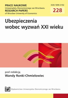 The cover of the book titled: Ubezpieczenia wobec wyzwań XXI wieku
