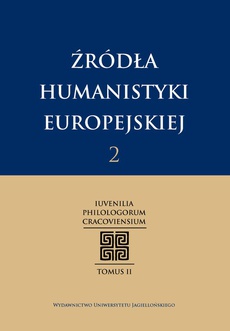 Обложка книги под заглавием:Źródła humanistyki europejskiej, t. 2