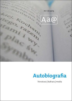 The cover of the book titled: Autobiografia. Literatura. Kultura. Media