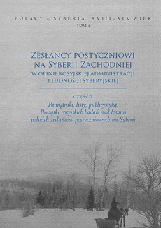 The cover of the book titled: Zesłańcy postyczniowi na Syberii Zachodniej w opinii rosyjskiej administracji i ludności syberyjskiej