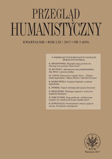 The cover of the book titled: Przegląd Humanistyczny 2017/3 (458)