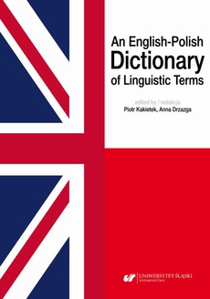 The cover of the book titled: An English-Polish Dictionary of Linguistic Terms