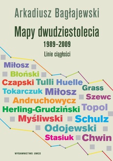 Обкладинка книги з назвою:Mapy dwudziestolecia 1989-2009. Linie ciągłości
