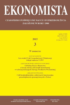 The cover of the book titled: Ekonomista 2015 nr 3