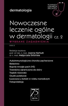 The cover of the book titled: W gabinecie lekarza specjalisty. Dermatologia. Nowoczesne leczenie ogólne w dermatologii cz. 2