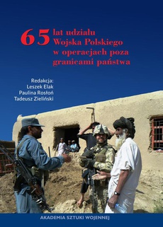 The cover of the book titled: 65 lat udziału Wojska Polskiego w operacjach poza granicami państwa