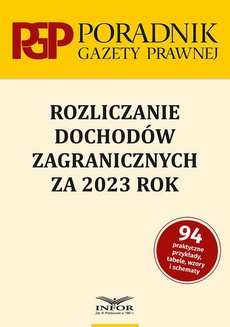 Обложка книги под заглавием:Rozliczanie dochodów zagranicznych za 2023 r.