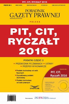 Okładka książki o tytule: Podatki 2016/04 Podatki cz.2 PIT,CIT,Ryczałt 2016