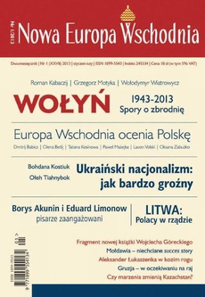 Okładka książki o tytule: Nowa Europa Wschodnia 1/2013. Wołyń