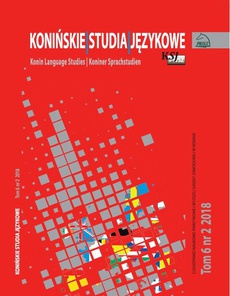 The cover of the book titled: Konińskie Studia Językowe Tom 6 Nr 2 2018