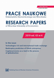 The cover of the book titled: Prace Naukowe Uniwersytetu Ekonomicznego we Wrocławiu 63/4. Technologies 4.0 and international trade exchange