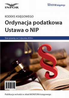 Okładka książki o tytule: Kodeks-księgowego, Ordynacja podatkowa, NIP 2016