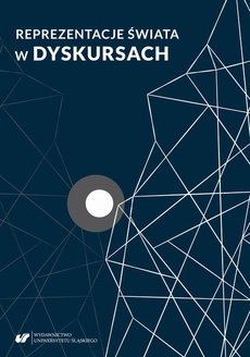 The cover of the book titled: Reprezentacje świata w dyskursach (modele, obrazy, wizje)