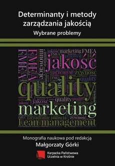Обложка книги под заглавием:Determinanty i metody zarządzania jakością. Wybrane problemy