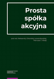 Обложка книги под заглавием:Prosta spółka akcyjna