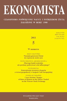 The cover of the book titled: Ekonomista 2011 nr 5