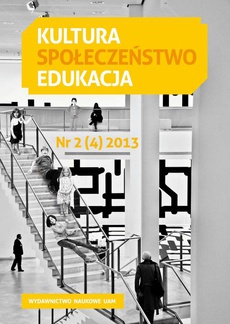 The cover of the book titled: Kultura Społeczeństwo Edukacja nr 2 (4) 2013