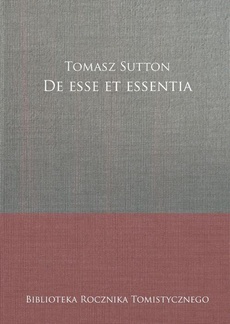 The cover of the book titled: De esse et essentia