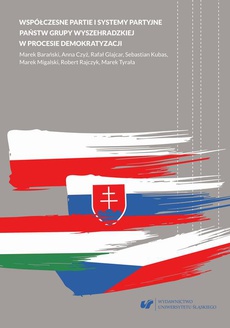 The cover of the book titled: Współczesne partie i systemy partyjne państw Grupy Wyszehradzkiej w procesie demokratyzacji