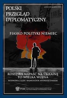 The cover of the book titled: Polski Przegląd Dyplomatyczny 4/2022
