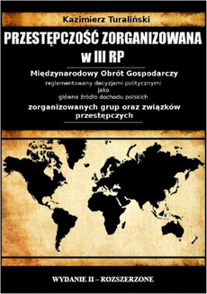Обложка книги под заглавием:Przestępczość zorganizowana w III RP