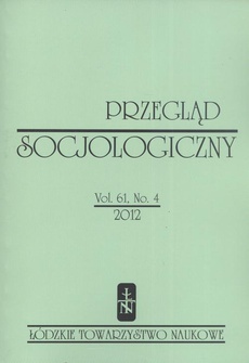 The cover of the book titled: Przegląd Socjologiczny t. 61 z. 4/2012