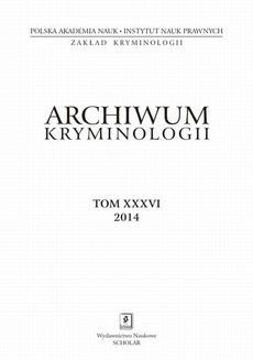 Обложка книги под заглавием:Archiwum Kryminologii, tom XXXVI 2014