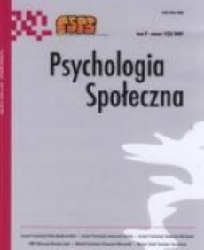 The cover of the book titled: Psychologia Społeczna nr 2(2)/2006