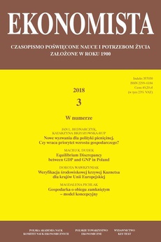 The cover of the book titled: Ekonomista 2018 nr 3