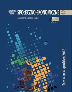 The cover of the book titled: Konińskie Studia Społeczno-Ekonomiczne Tom 4 Nr 4 2018