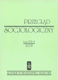 The cover of the book titled: Przegląd Socjologiczny t. 57 z. 4/2008