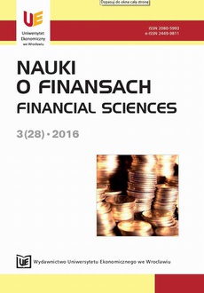The cover of the book titled: Nauki o Finansach 2016 3(28)