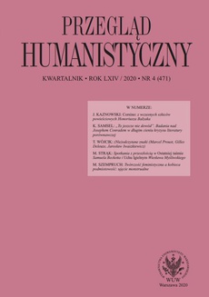The cover of the book titled: Przegląd Humanistyczny 2020/4 (471)