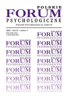 The cover of the book titled: Polskie Forum Psychologiczne, tom 25 numer 4