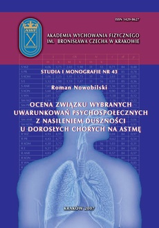 The cover of the book titled: Ocena związku wybranych uwarunkowań psychospołecznych z nasileniem duszności u dorosłych chorych na astmę