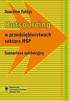 The cover of the book titled: Outsourcing w przedsiębiorstwach sektora MŚP