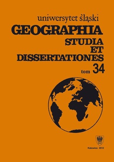 The cover of the book titled: Geographia. Studia et Dissertationes. T. 34