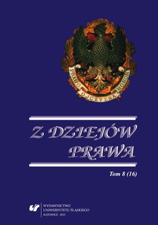 The cover of the book titled: Z Dziejów Prawa. T. 8 (16)