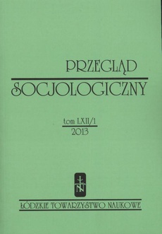 The cover of the book titled: Przegląd Socjologiczny t. 62 z. 1/2013