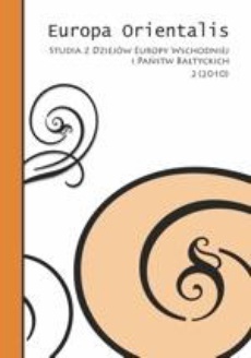 The cover of the book titled: Europa Orientalis. Studia z Dziejów Europy Wschodniej i Państw Bałtyckich. 2/2010
