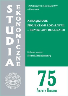 The cover of the book titled: Zarządzanie projektami lokalnymi - przykłady realizacji. SE 75