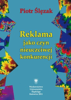 The cover of the book titled: Reklama jako czyn nieuczciwej konkurencji