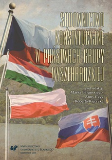 The cover of the book titled: Sądownictwo konstytucyjne w państwach Grupy Wyszehradzkiej