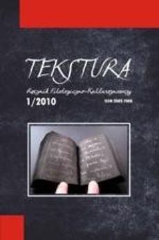 Okładka książki o tytule: Tekstura. Rocznik filologiczno-kulturoznawczy t.1/2010