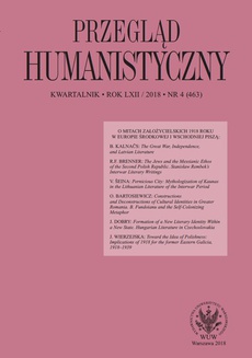 Okładka książki o tytule: Przegląd Humanistyczny 2018/4 (463)