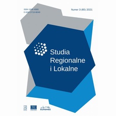 The cover of the book titled: Studia Regionalne i Lokalne 3 (85) 2021
